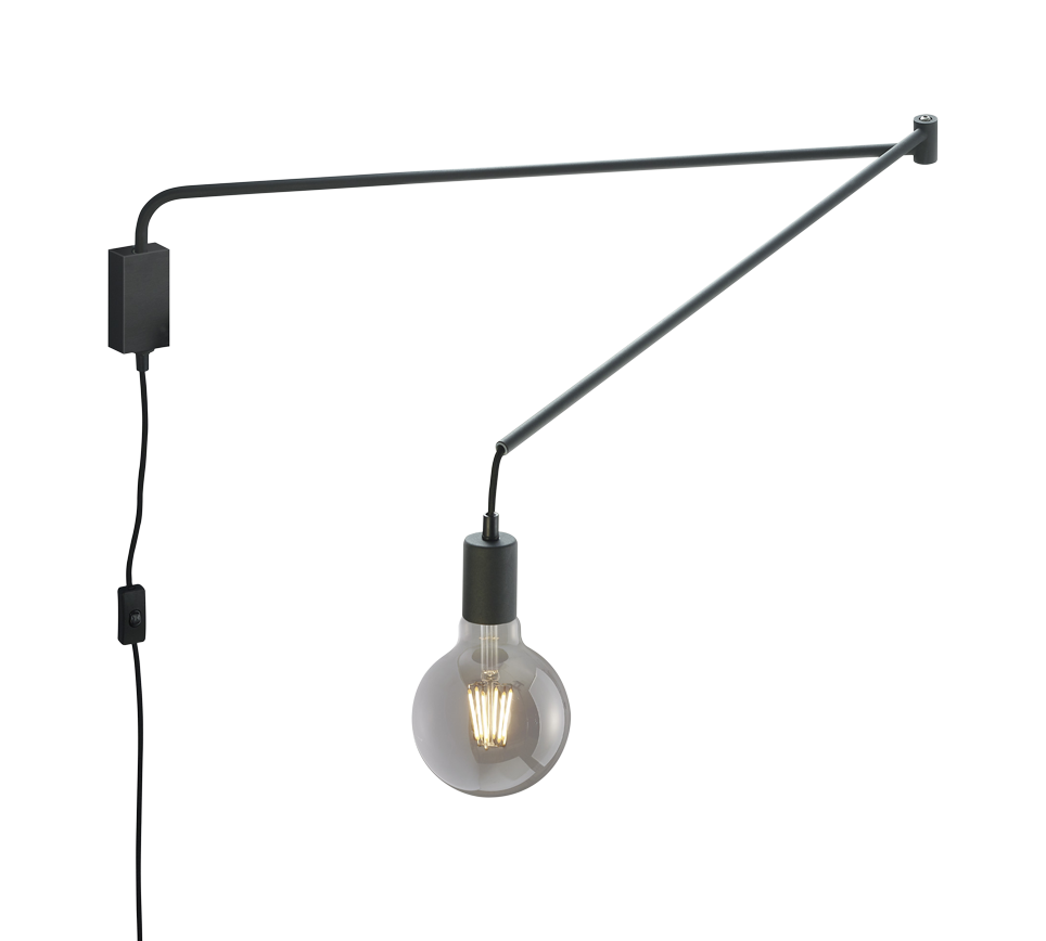 Line wall lamp E27 matt black — 200200132