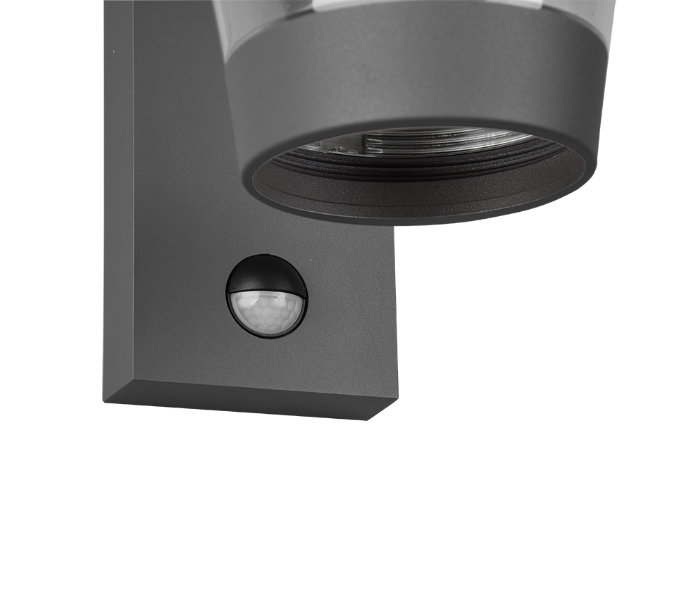 Cavado wall lamp E27 anthracite motion sensor — 211069142