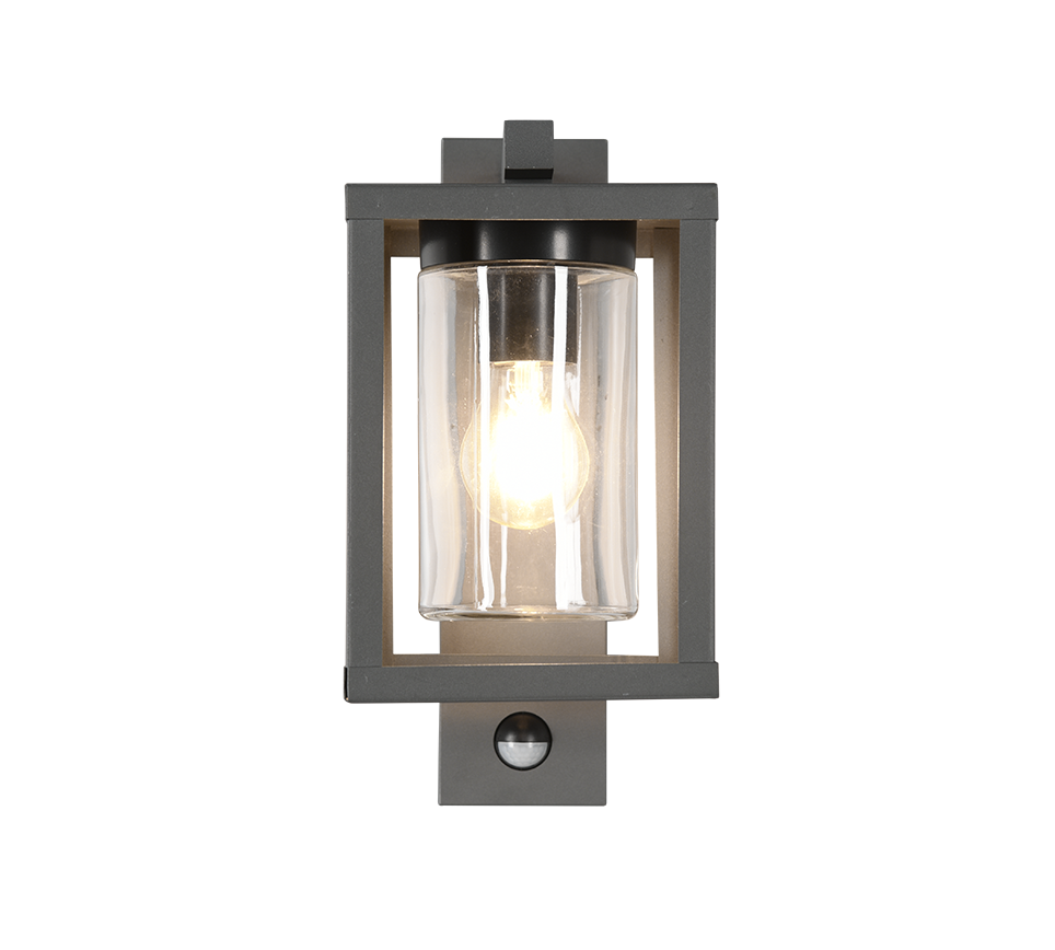 Lunga wall lamp E27 anthracite motion sensor — 212069142