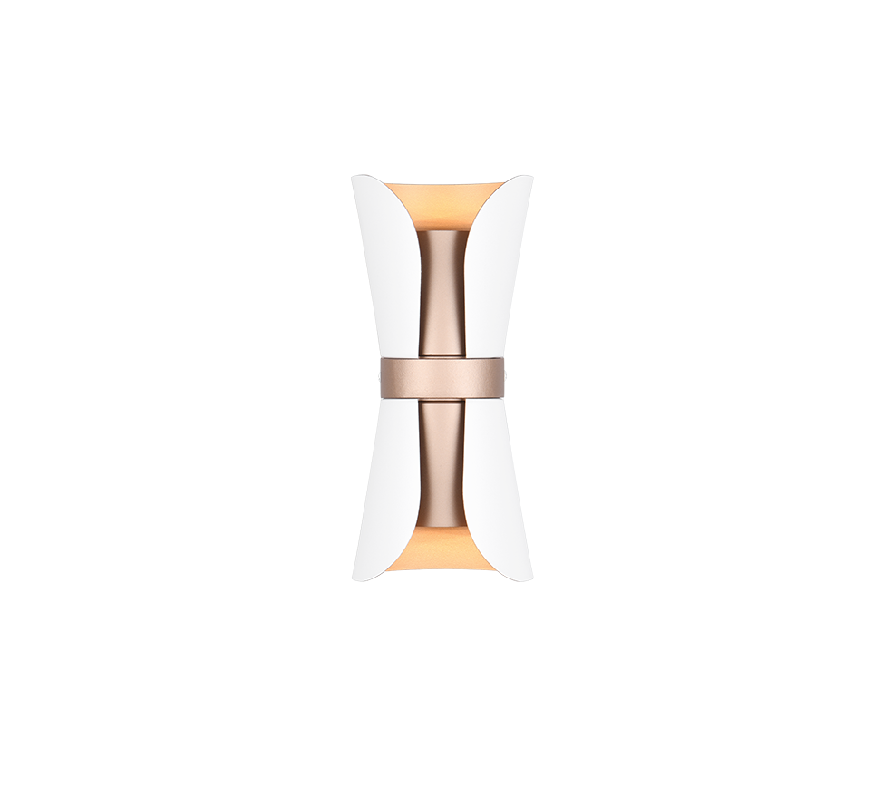 Coat wall lamp 2xGU10 matt white/coffee brown — 218600231