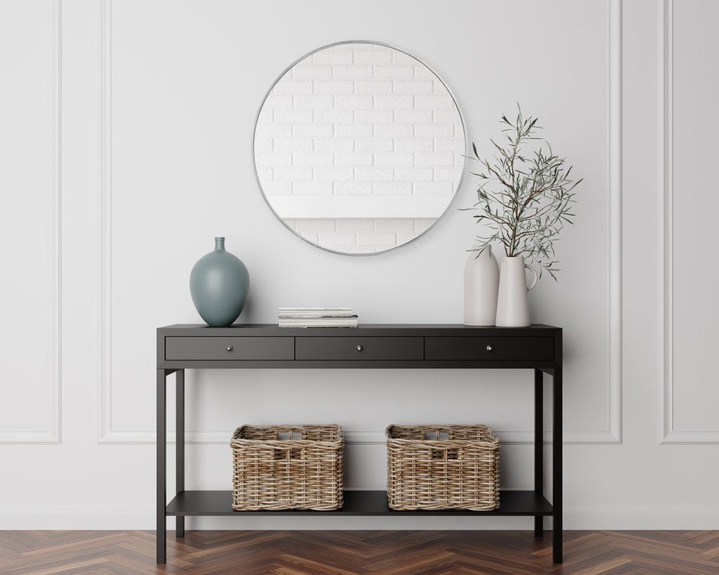Britt mirror Ø70 cm silver
