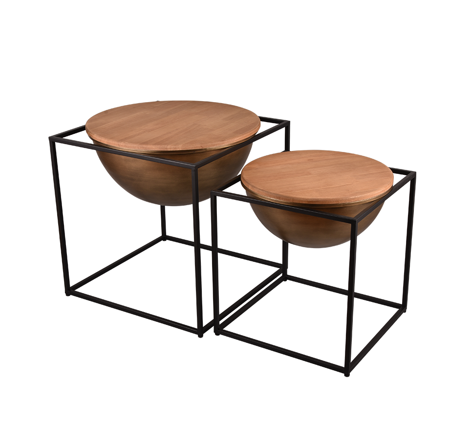 Celina side table 53 x 55 cm black