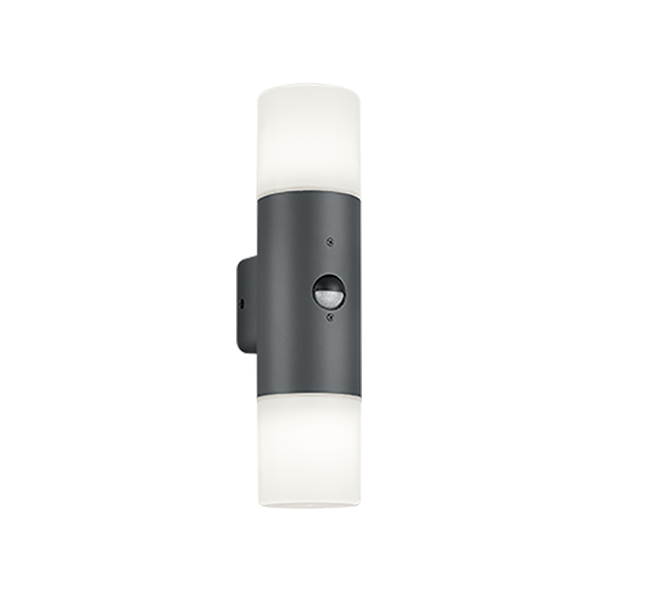 Hoosic wall lamp 2xE27 anthracite motion sensor — 222260242