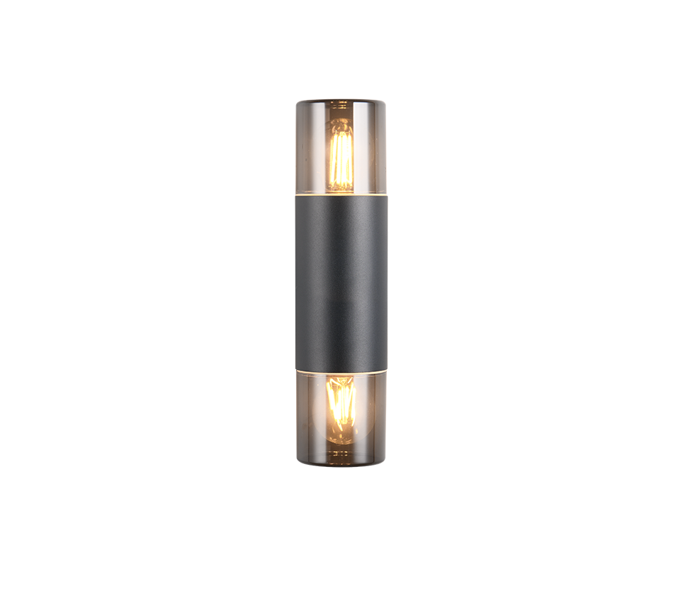 Hoosic wall lamp 2-pc E27 matt black — 224060232