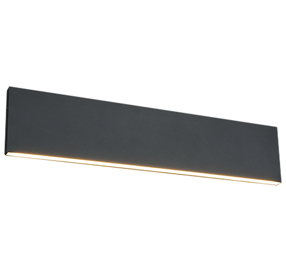 Concha LED wall lamp 47 cm anthracite — 225174742