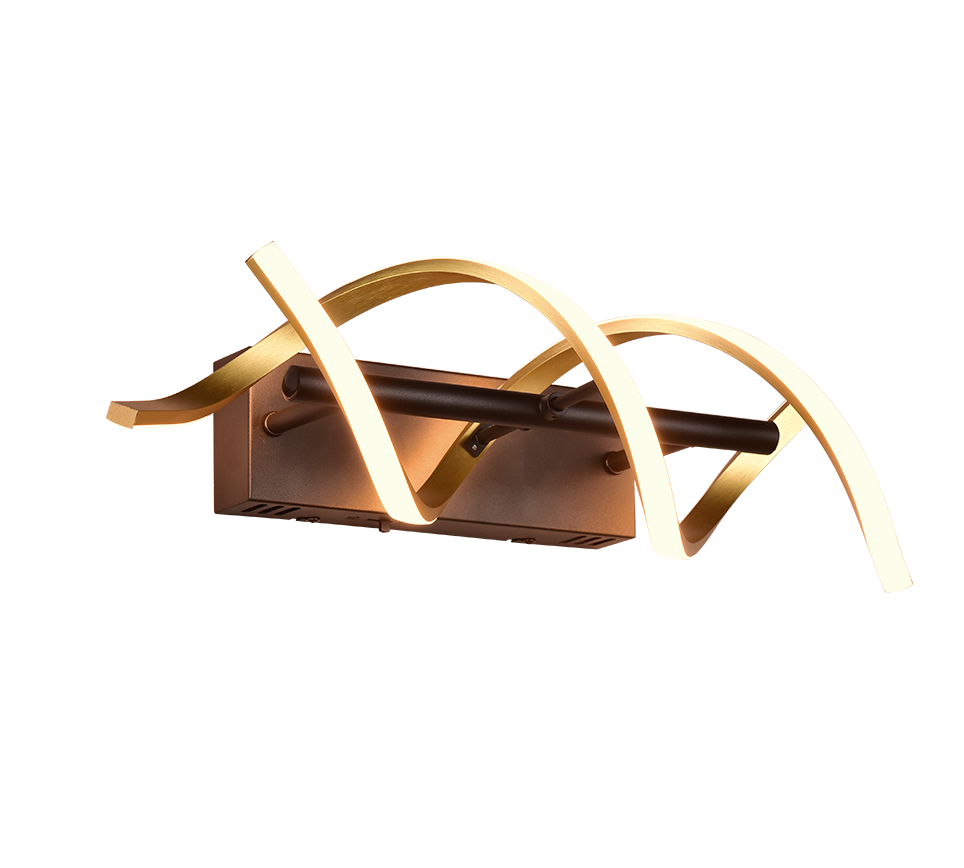 Sequence LED wall lamp matt brass/matt black — 241810208
