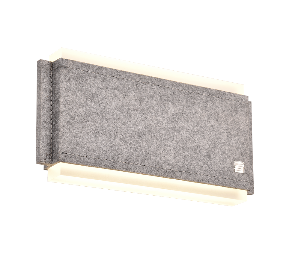 Cicara LED wall lamp 30 cm brushed steel/grey — 245110207