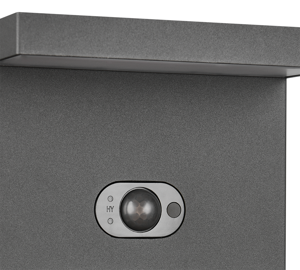 Blyde hybrid solar LED wall lamp anthracite rechargeable motion sensor — 253569142