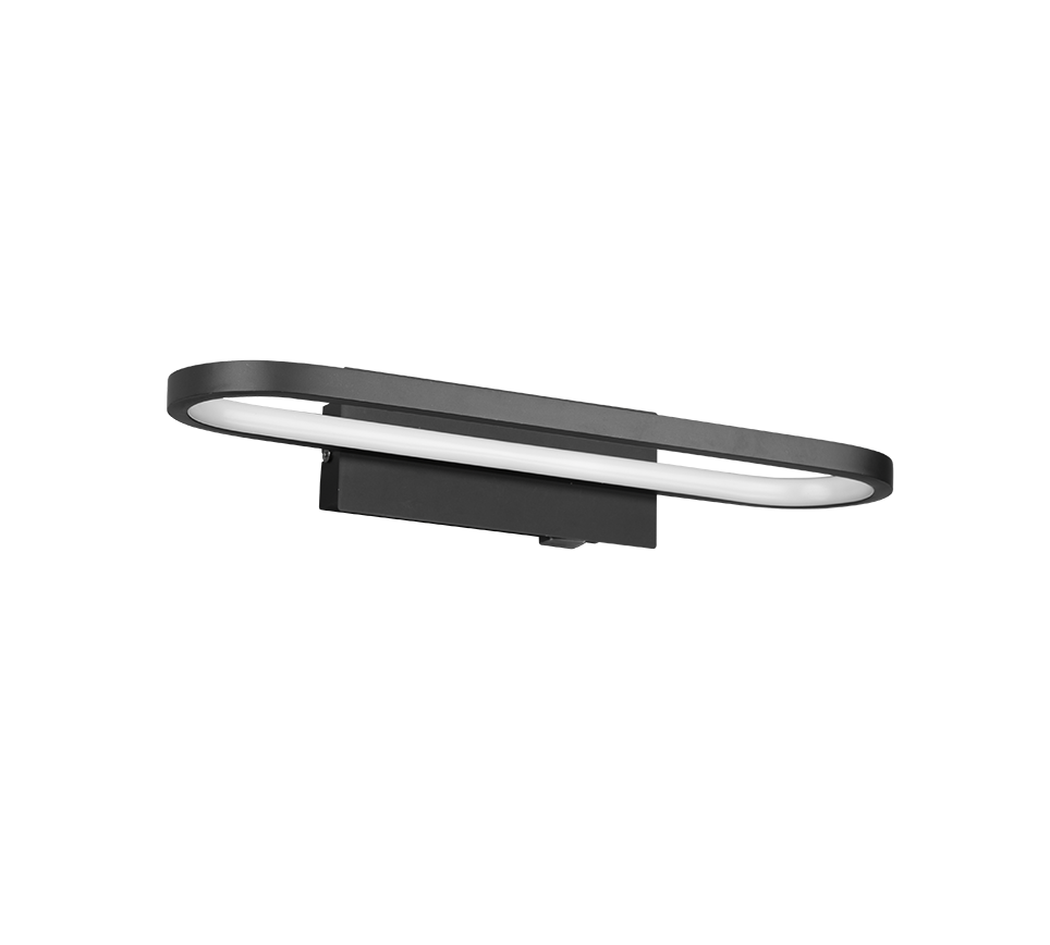 Gianni H2O LED wall lamp 40 cm matt black — 283770132