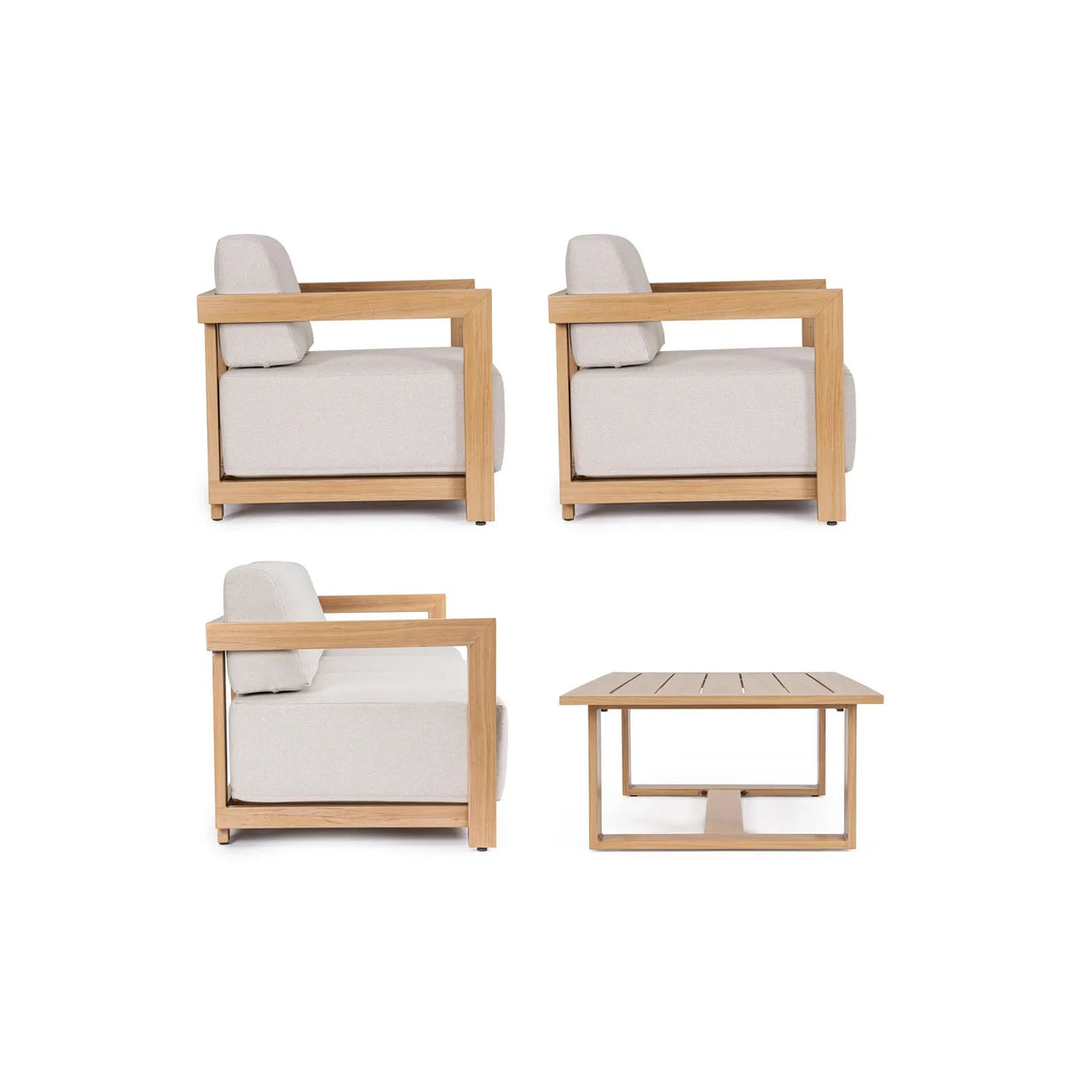 Bizzotto Theseus Natural Sofa SET4 — Bizzotto