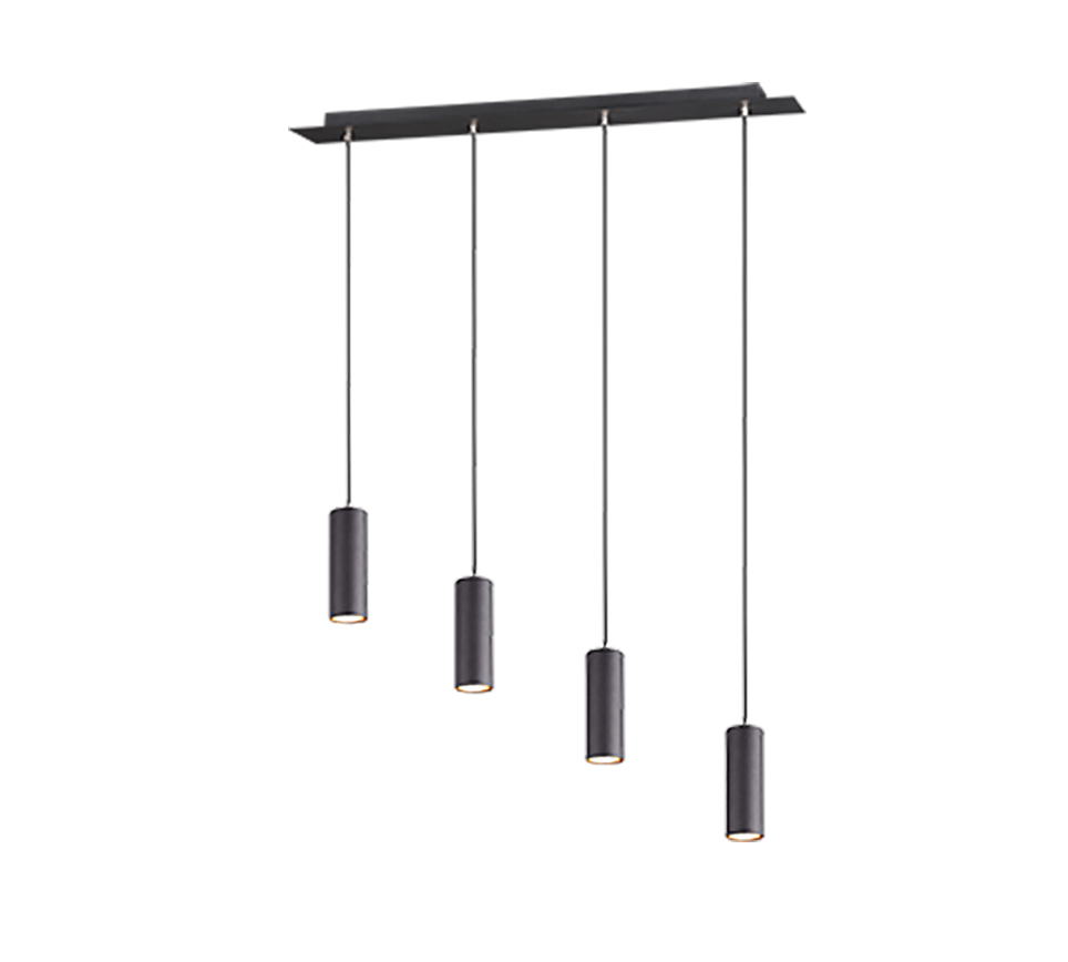 Marley pendant 4-pc 75 cm GU10 matt black — 312400432