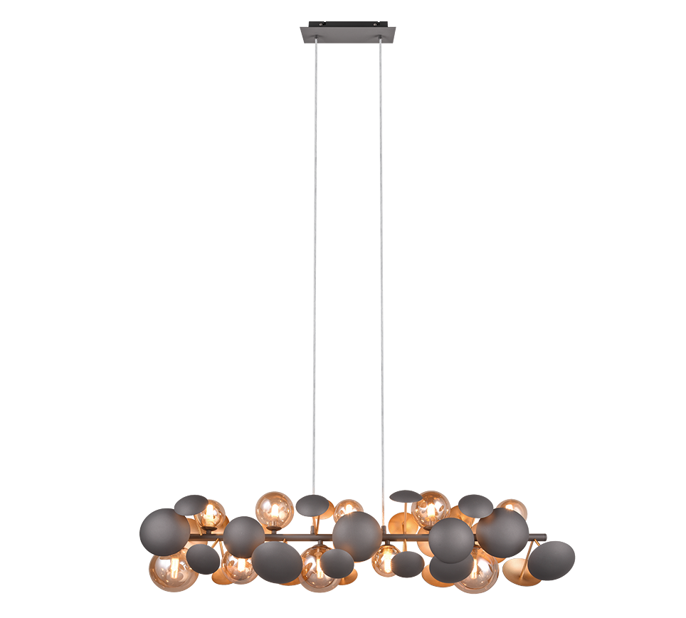 Bubble pendant 10xG9 anthracite — 317401042