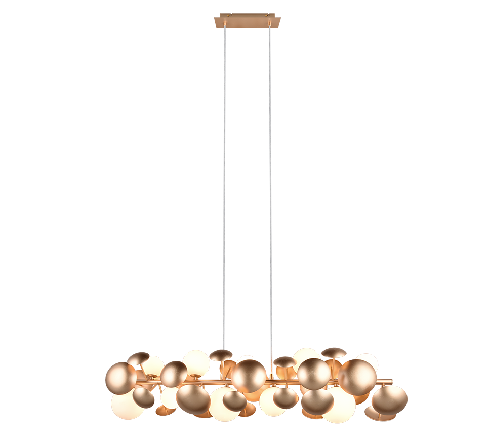 Bubble pendant 10xG9 matt brass — 317401079