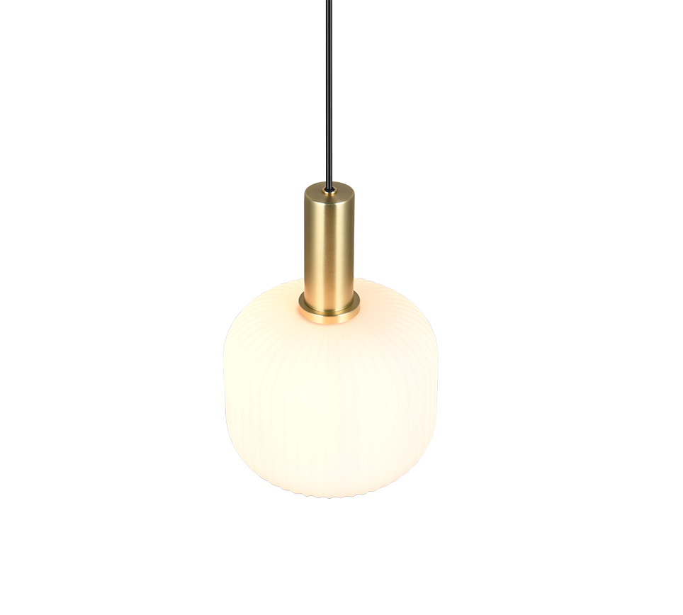 Diva pendant E27 matt brass/white — 319800108