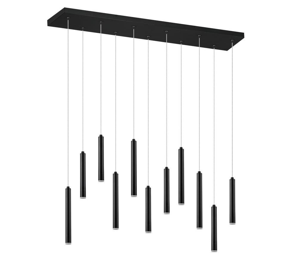 Tubular LED pendant 115 cm matt black — 321611132
