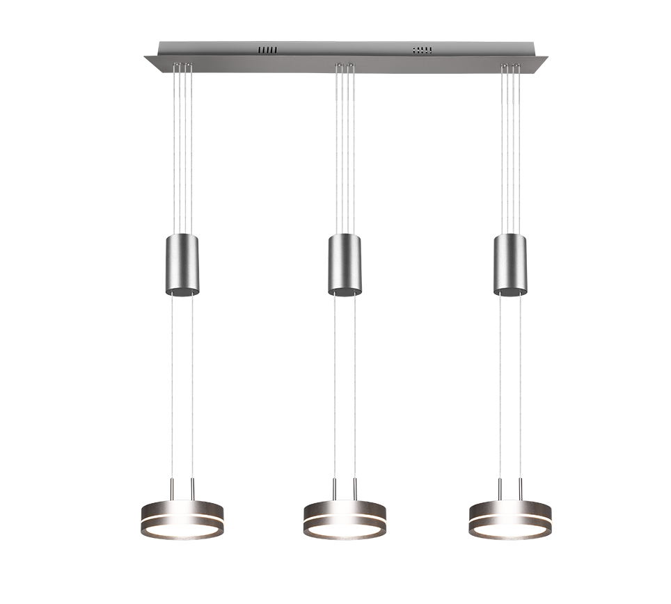 Franklin LED pendant 3-pc brushed steel — 326510307