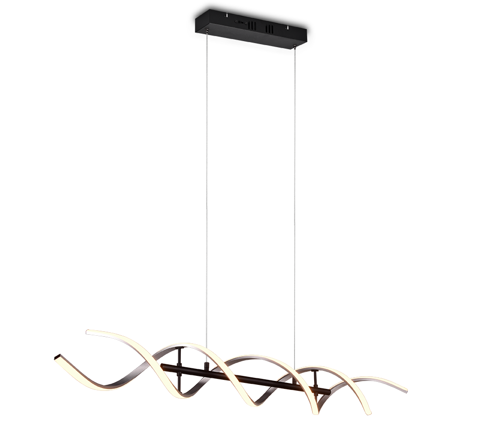 Sequence LED pendant brushed aluminium/matt black — 341810205