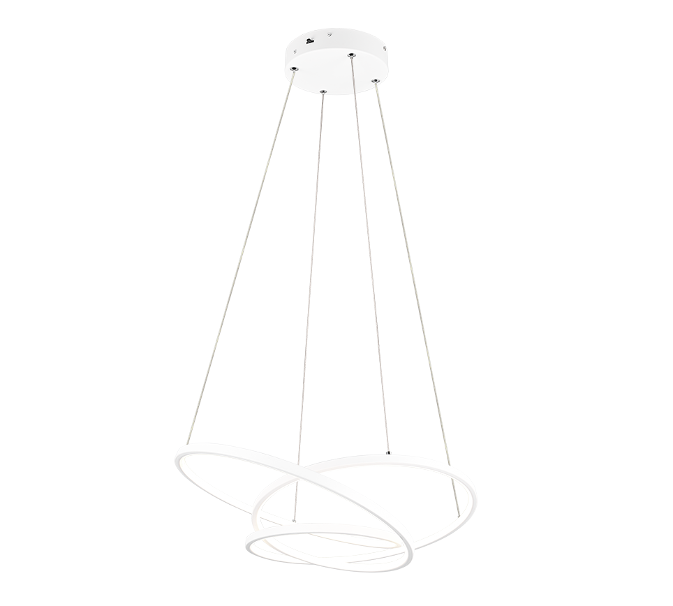 Darvin LED pendant 64 cm matt white — 349110131