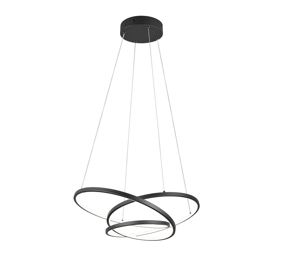 Darvin LED pendant 64 cm matt black — 349110132