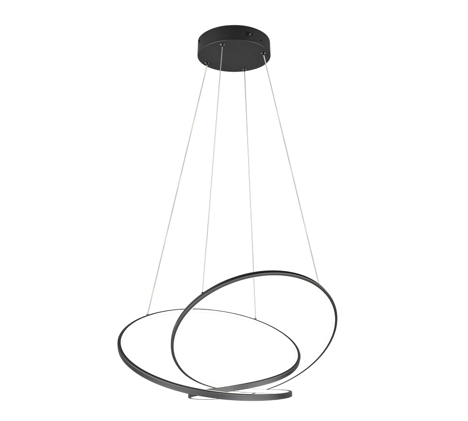 Darvin LED pendant 84 cm matt black — 349119132