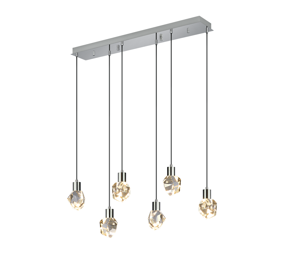 Verano LED pendant 6-pc transparent — 354510606