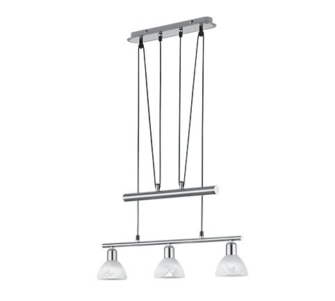 Levisto pendant 3-pc E14 brushed steel — 371010307