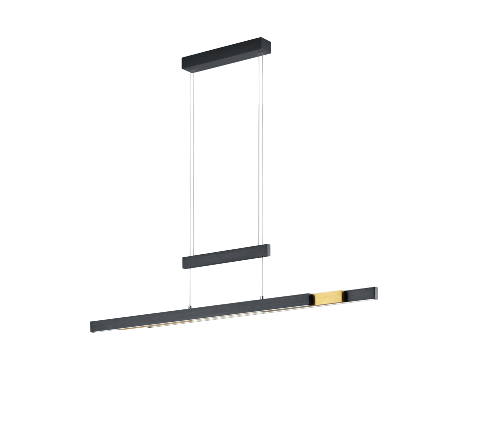 Trajan LED pendant matt black/matt brass — 375310502