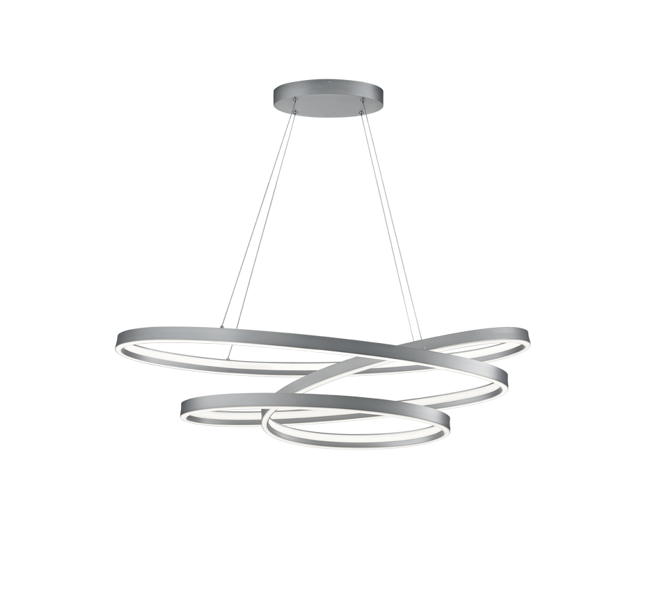 Ciola LED pendant brushed steel — 377210107