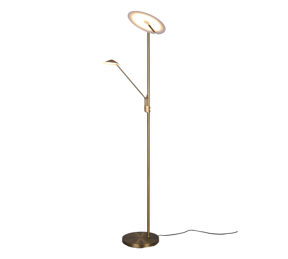 Brantford LED floor lamp antique brass — 425610204