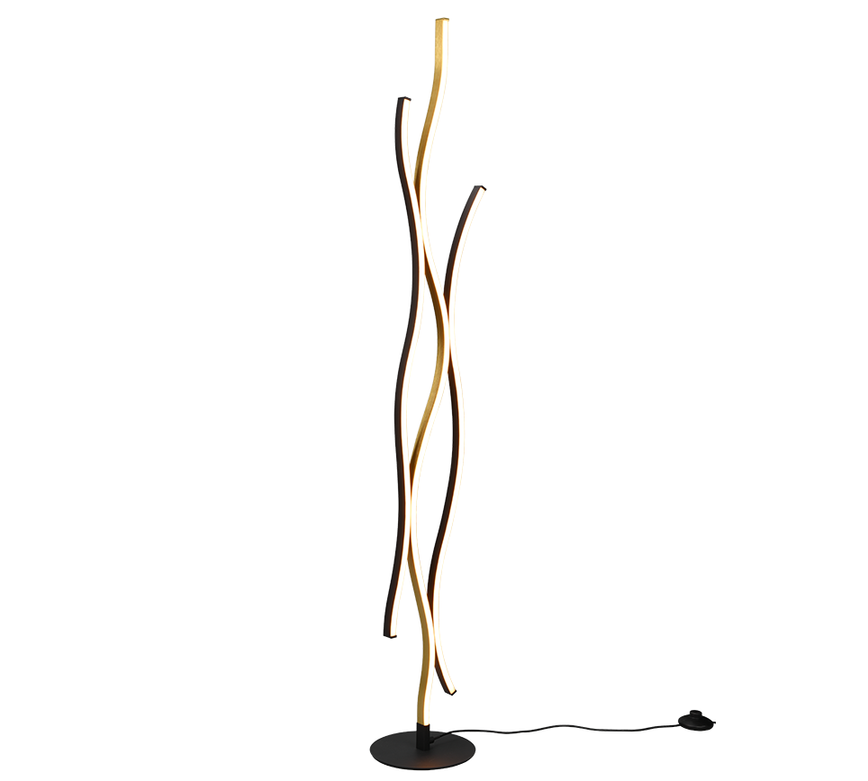Blaze LED floor lamp matt brass — 441210308