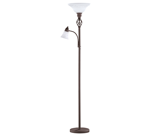 Rustica floor lamp uplighter E27 + E14 rustic — 4602021-24