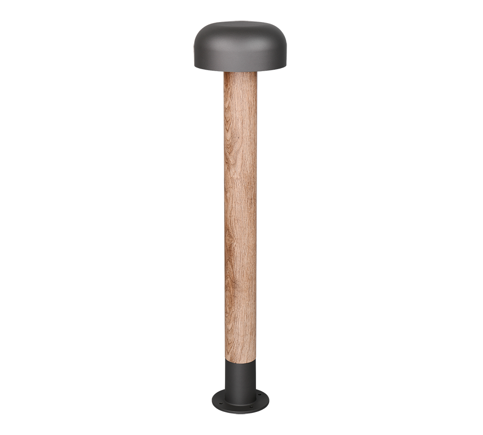 Fraser pole lamp 84 cm E27 anthracite/wood — 462560135