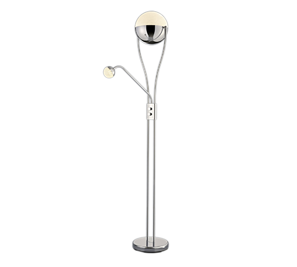 Chris LED floor lamp uplighter chrome — 478310206