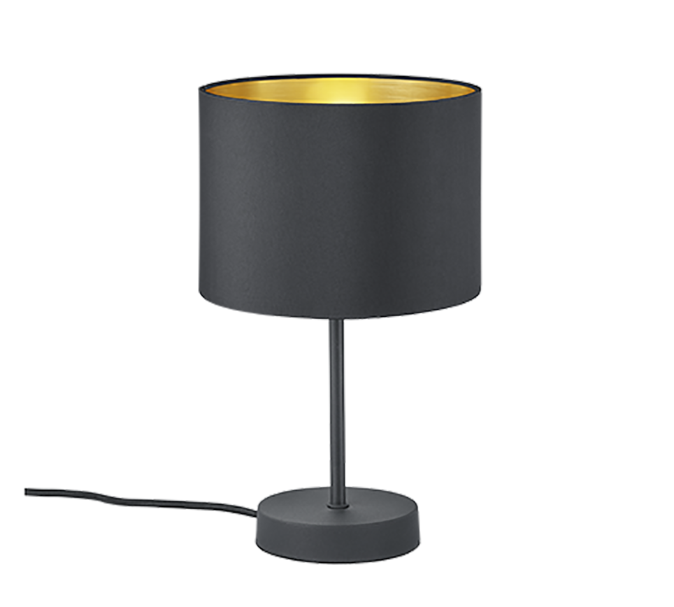 Hostel table lamp E27 matt black/gold — 508200179