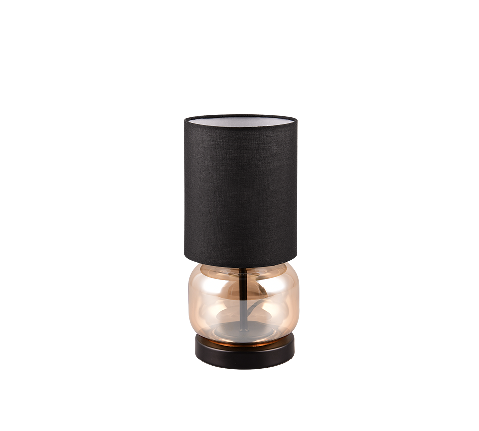 Elio table lamp E27 matt black/amber — 517800113