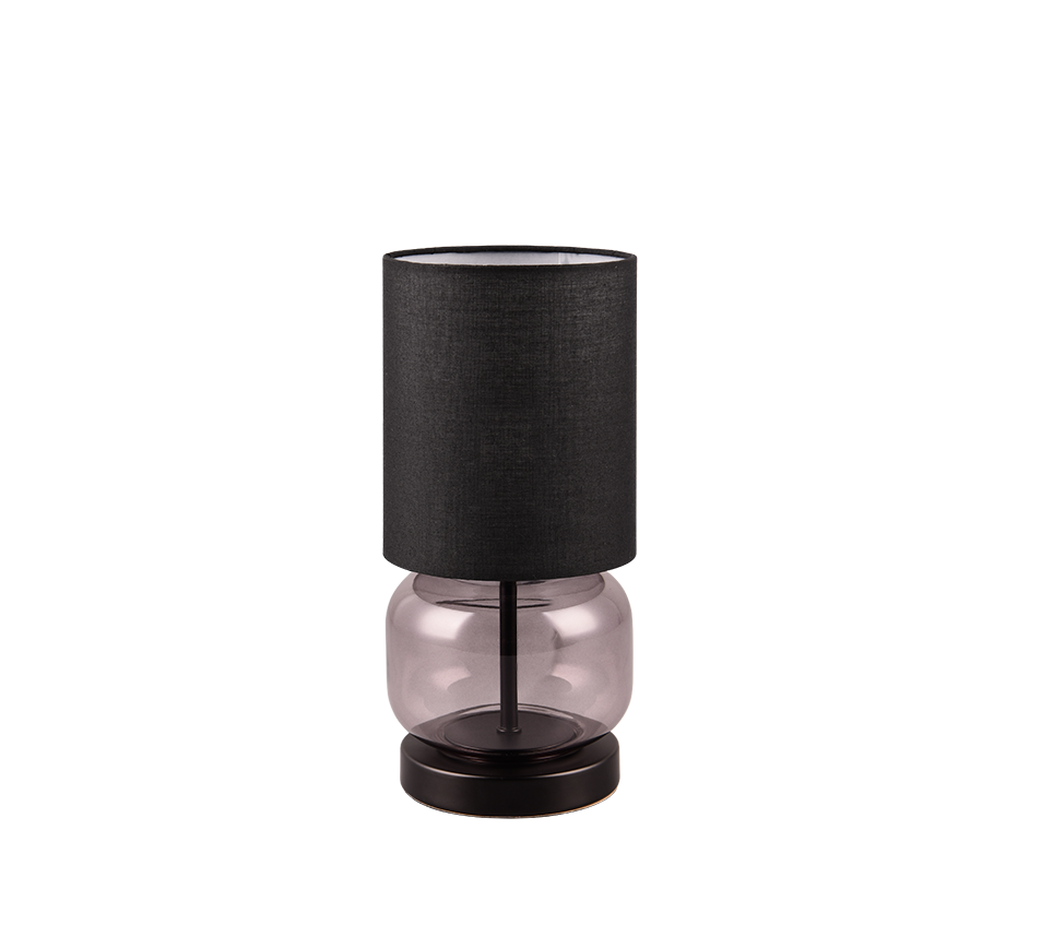 Elio table lamp E27 matt black/smoke — 517800154