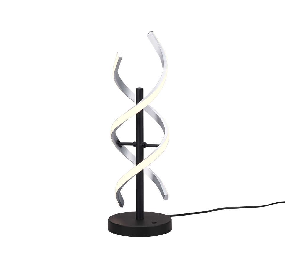 Sequence LED table lamp brushed aluminium/matt black — 541810205
