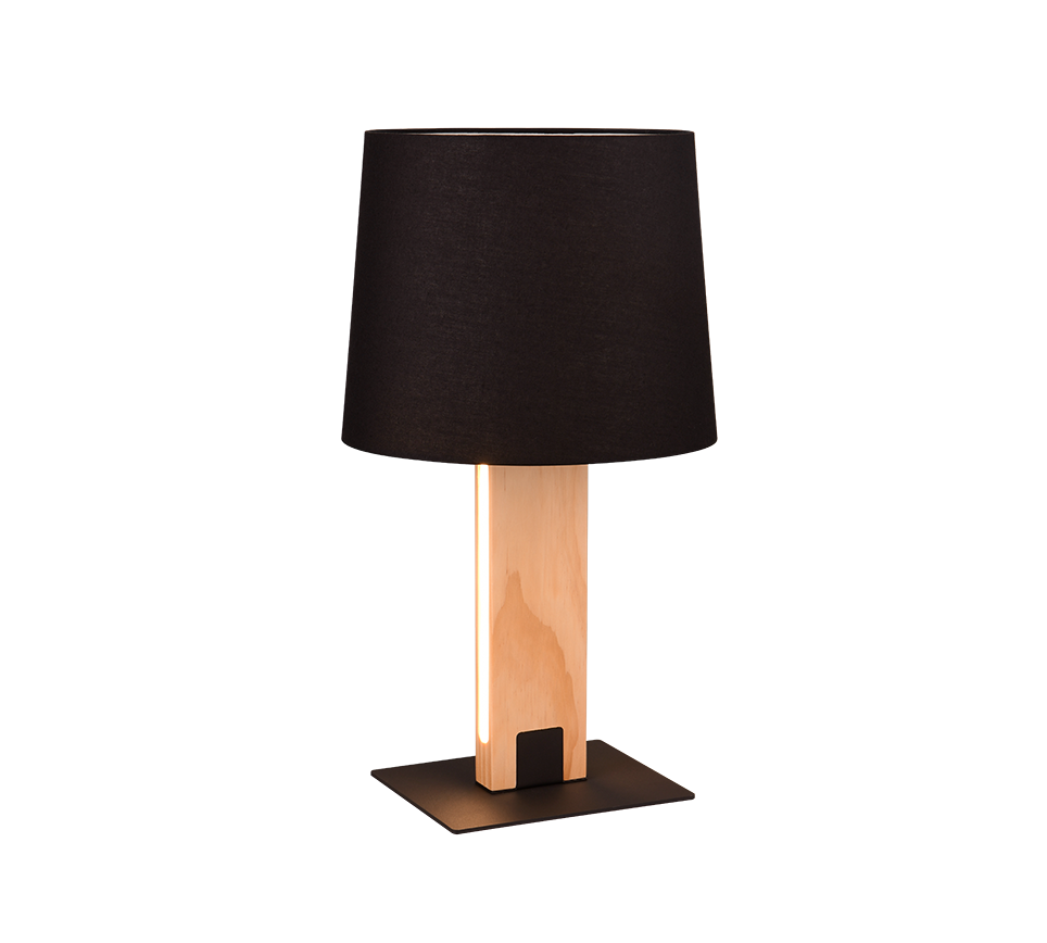 Rahul table lamp LED + E27 wood/black — 547610232