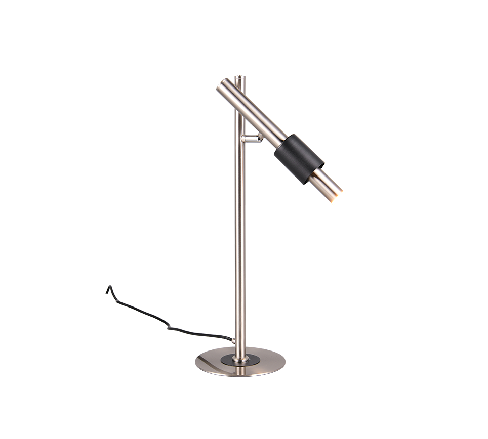 Ikaris LED table lamp brushed steel/matt black — 555310107