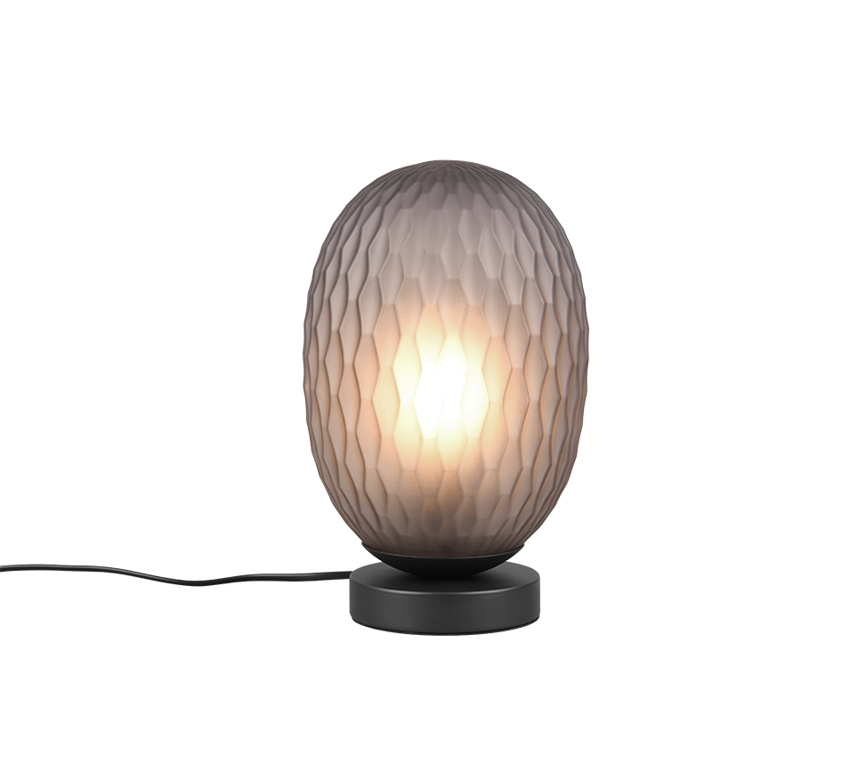Facette table lamp E27 matt black/smoke — 564200154