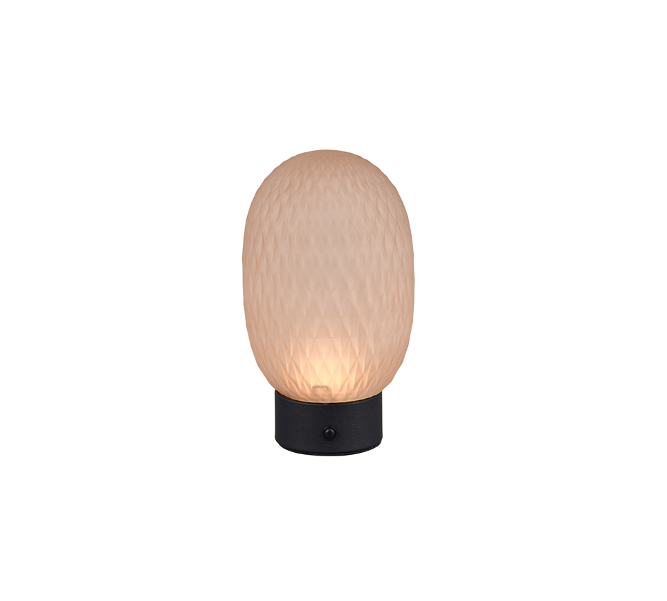 Facette LED table lamp amber/matt black rechargeable — 564210113