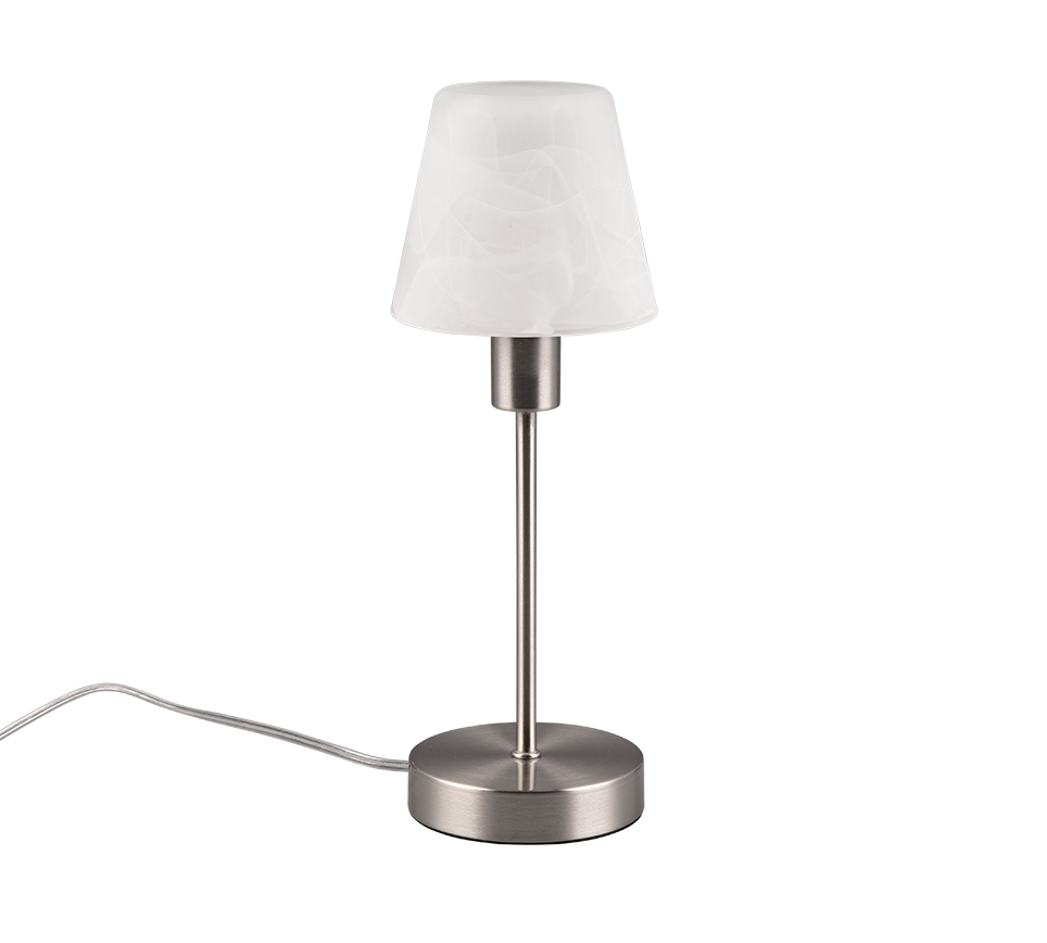 Luis II table lamp E14 brushed steel — 595700107