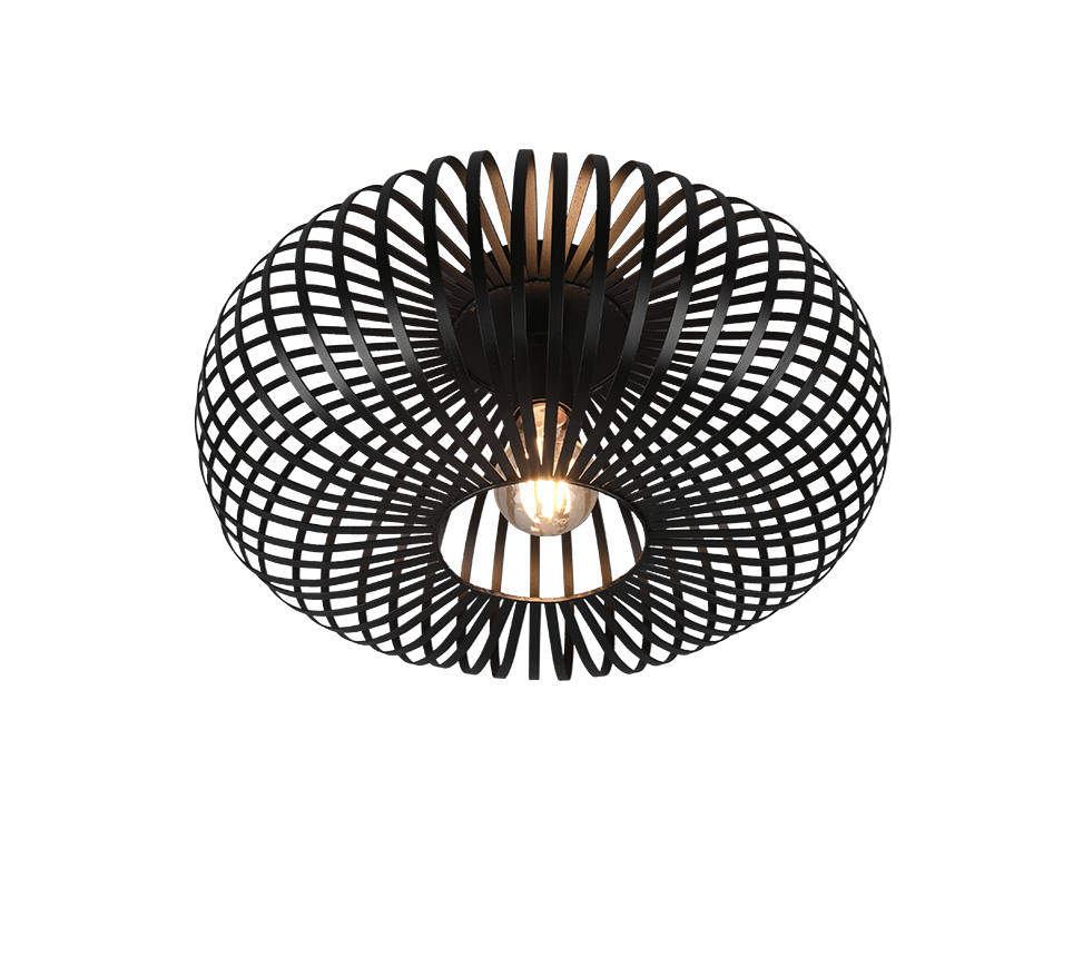 Johann ceiling lamp 40 cm E27 matt black — 606900132