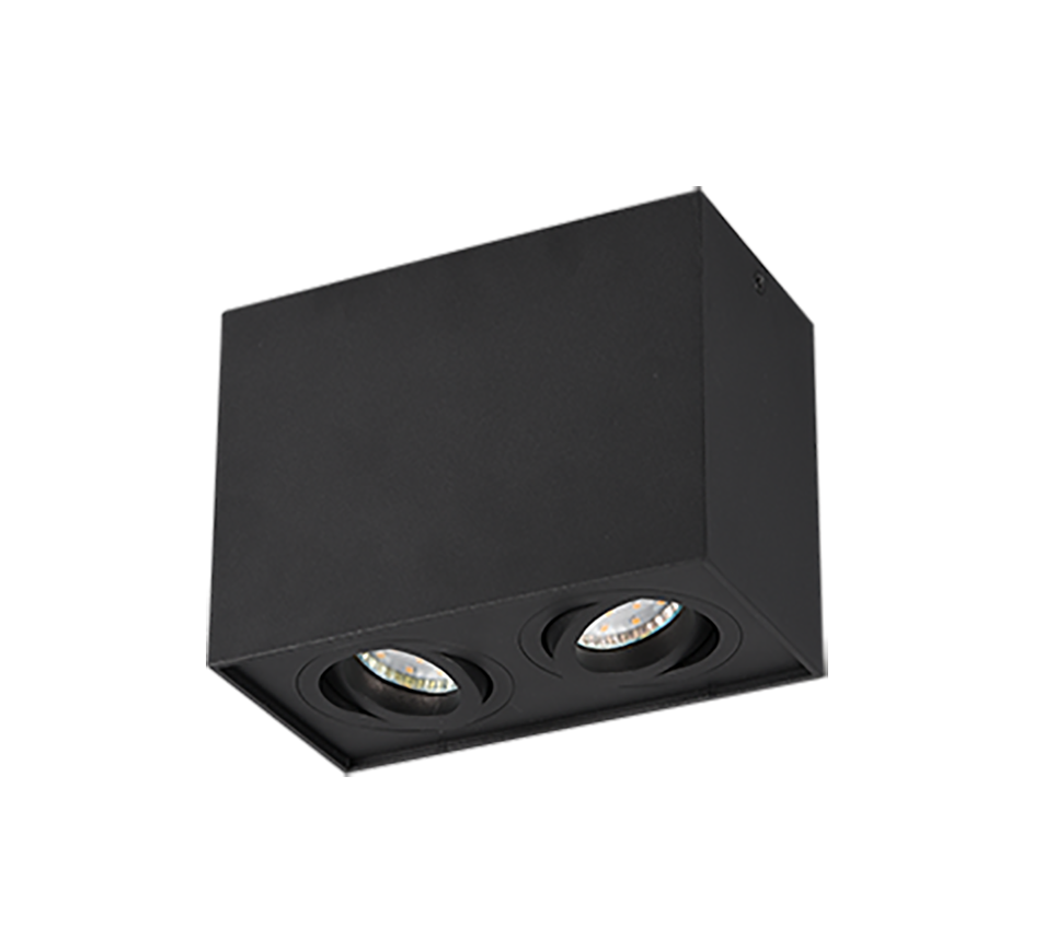 Biscuit ceiling lamp 2-pc GU10 matt black — 613000232