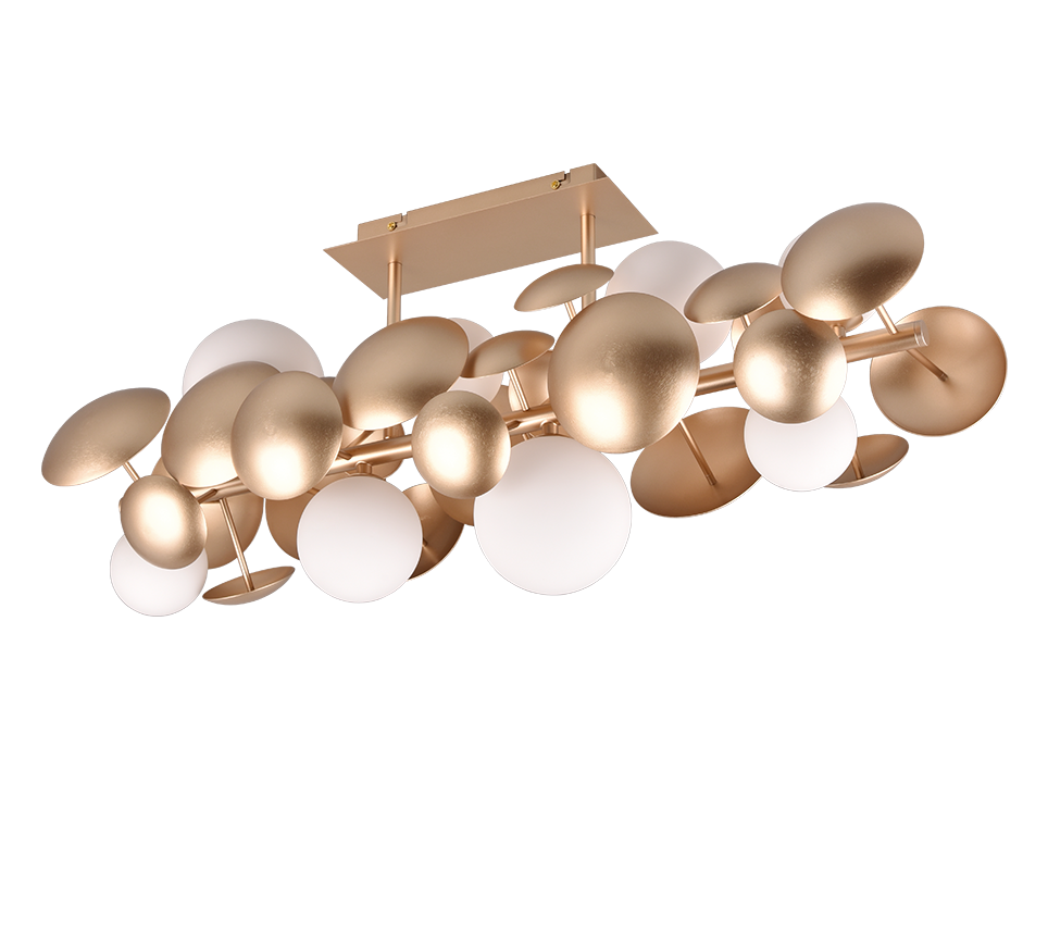 Bubble ceiling lamp 8xG9 matt brass — 617400879