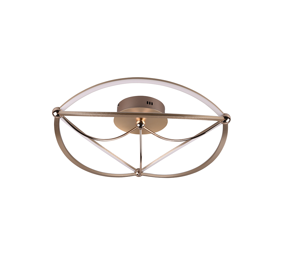 Charivari LED ceiling lamp 62 cm matt brass — 621290108