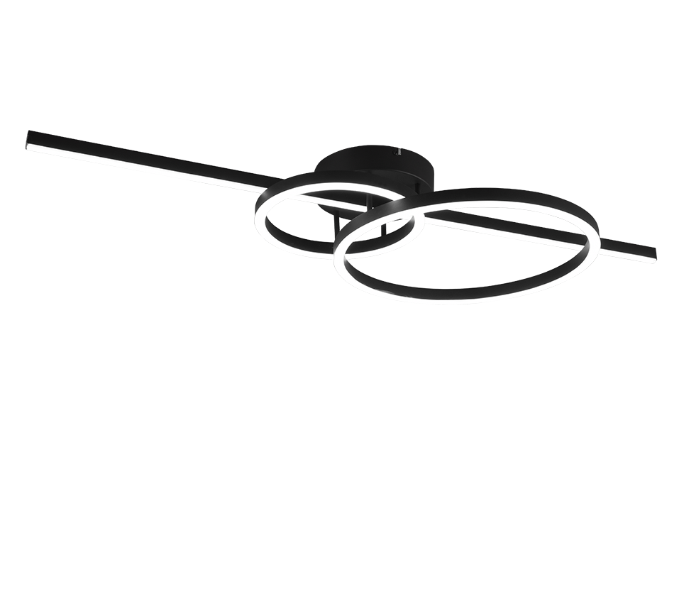 Montilla LED ceiling lamp matt black — 643010332