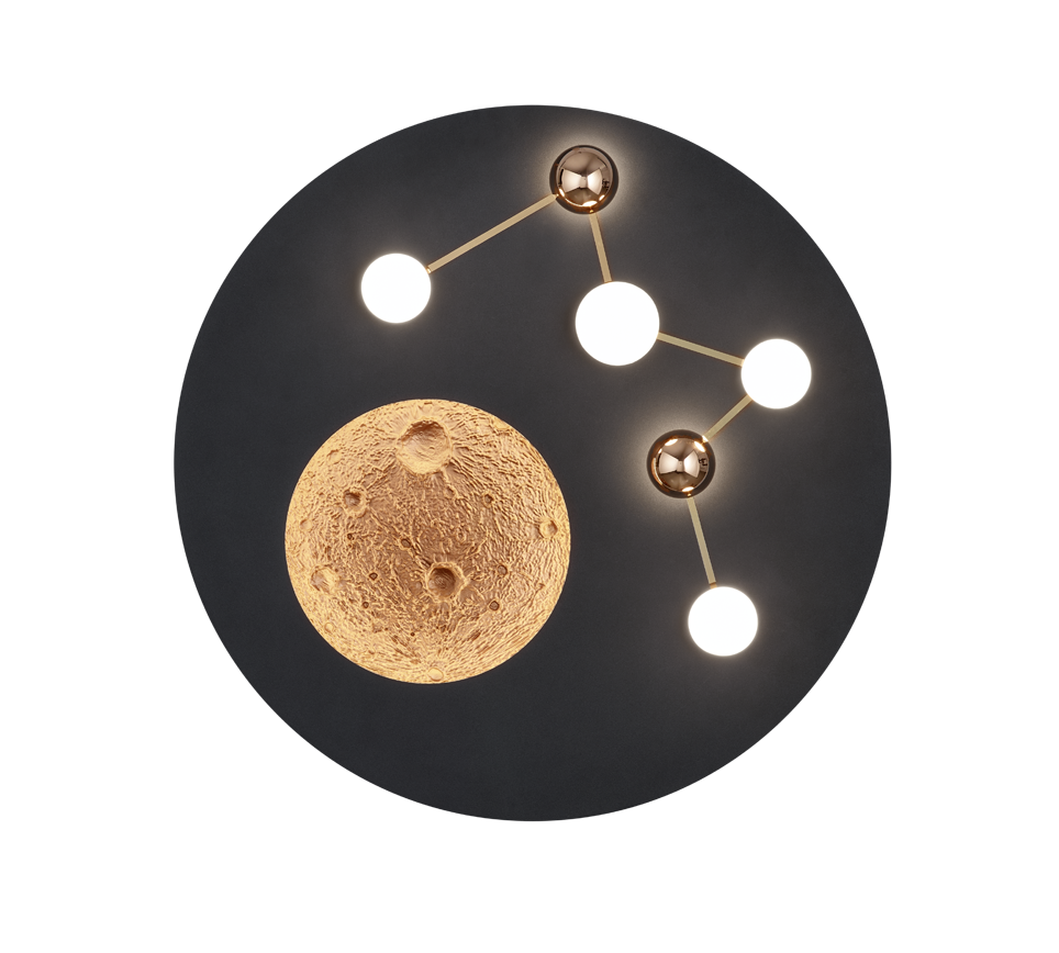 Zodiac LED ceiling lamp matt black — 644810132