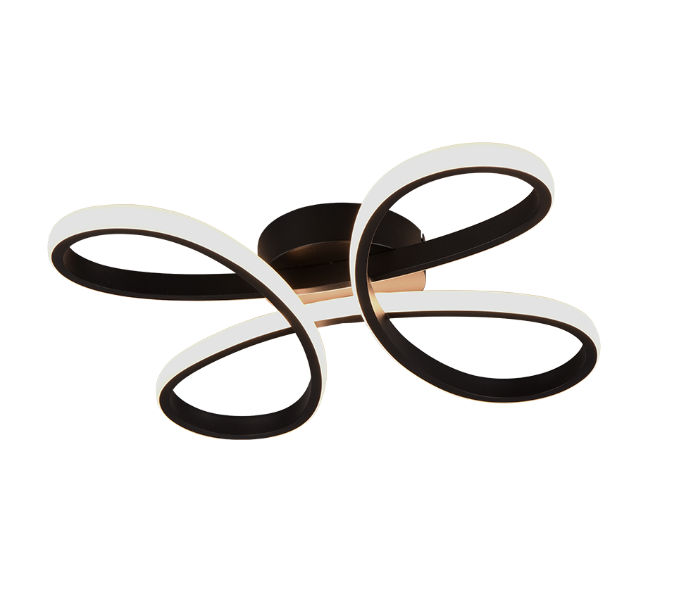 Fly LED ceiling lamp 40 cm matt black — 645610132