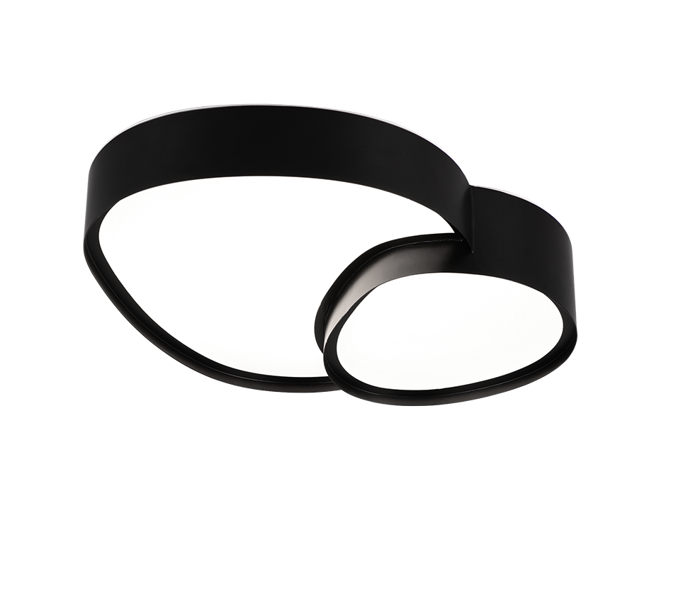 Rise LED ceiling lamp 43 cm matt black — 647510232